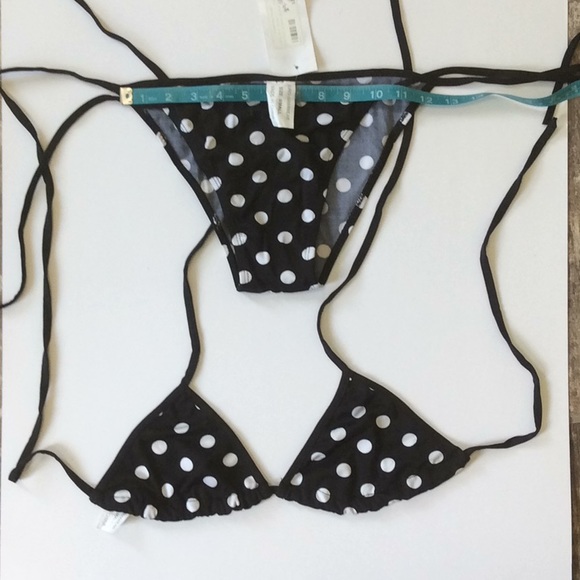 👙FINAL MARKDOWN⬇️NWT Blk/Wh Polka Dot bikini - Picture 4 of 5